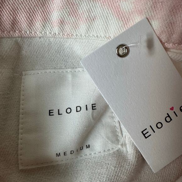 ELODIE Tie Dye Print Cropped Pink Jacket Size Medium NWT - Picture 9 of 9